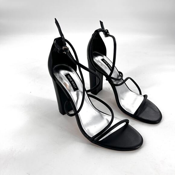 Nine West Maer Block Heels 8.5 NWOT Sandals Party Glam Cocktail - Picture 8 of 8